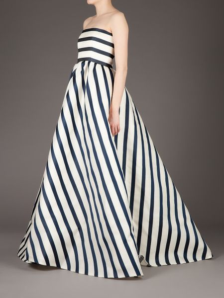 oscar de la renta striped gown