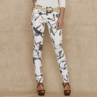 Ralph Lauren Blue Label Bridleprint Skinny Jean - Lyst
