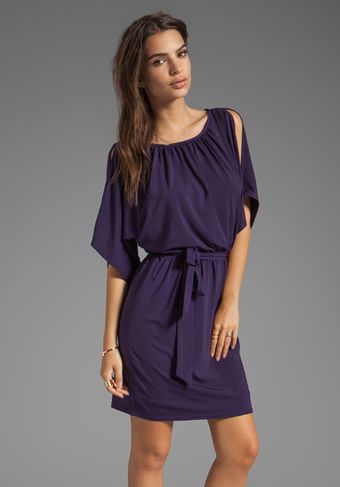 Trina Turk Matte Jersey Larkspur Cold Shoulder Dress in Purple - Lyst