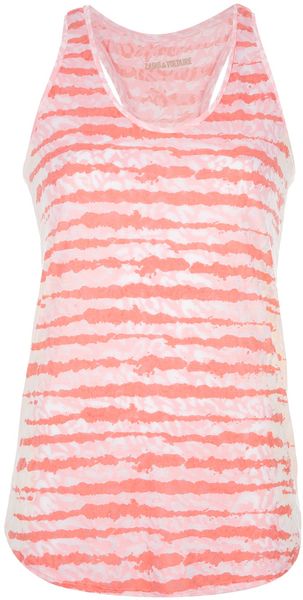 Zadig & Voltaire Delta Burn Tiedye Tank Top - Lyst
