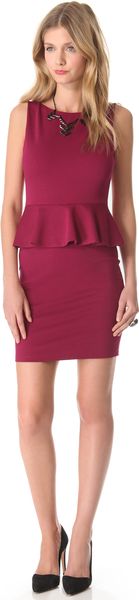 Alice + Olivia Tracey Peplum Dress - Lyst