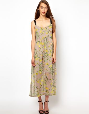 Antipodium Freudian Midi Silk Dress - Lyst