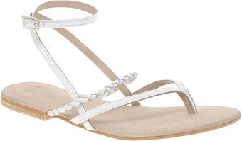 Asos Flo Leather Flat Sandals - Lyst