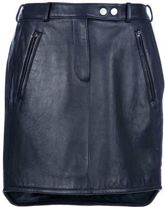 Carven Lambskin Skirt - Lyst