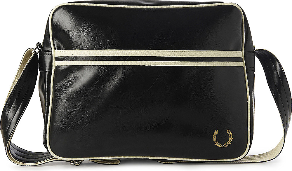 Striped Messenger Tote From Fred Flare fred perry striped messenger bag in black for lyst Striped Messenger Tote From Fred Flare fred perry striped messenger bag in black for lyst