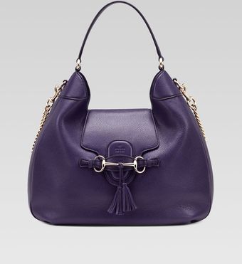 Gucci Emily Leather Hobo Bag - Lyst