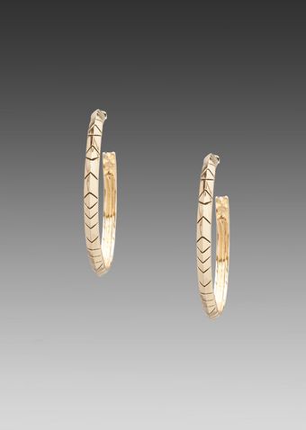 House Of Harlow Tribal Hoop Earrings in Metallic Gold - Lyst