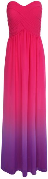 Jane Norman Ombre Pleated Maxi Dress - Lyst