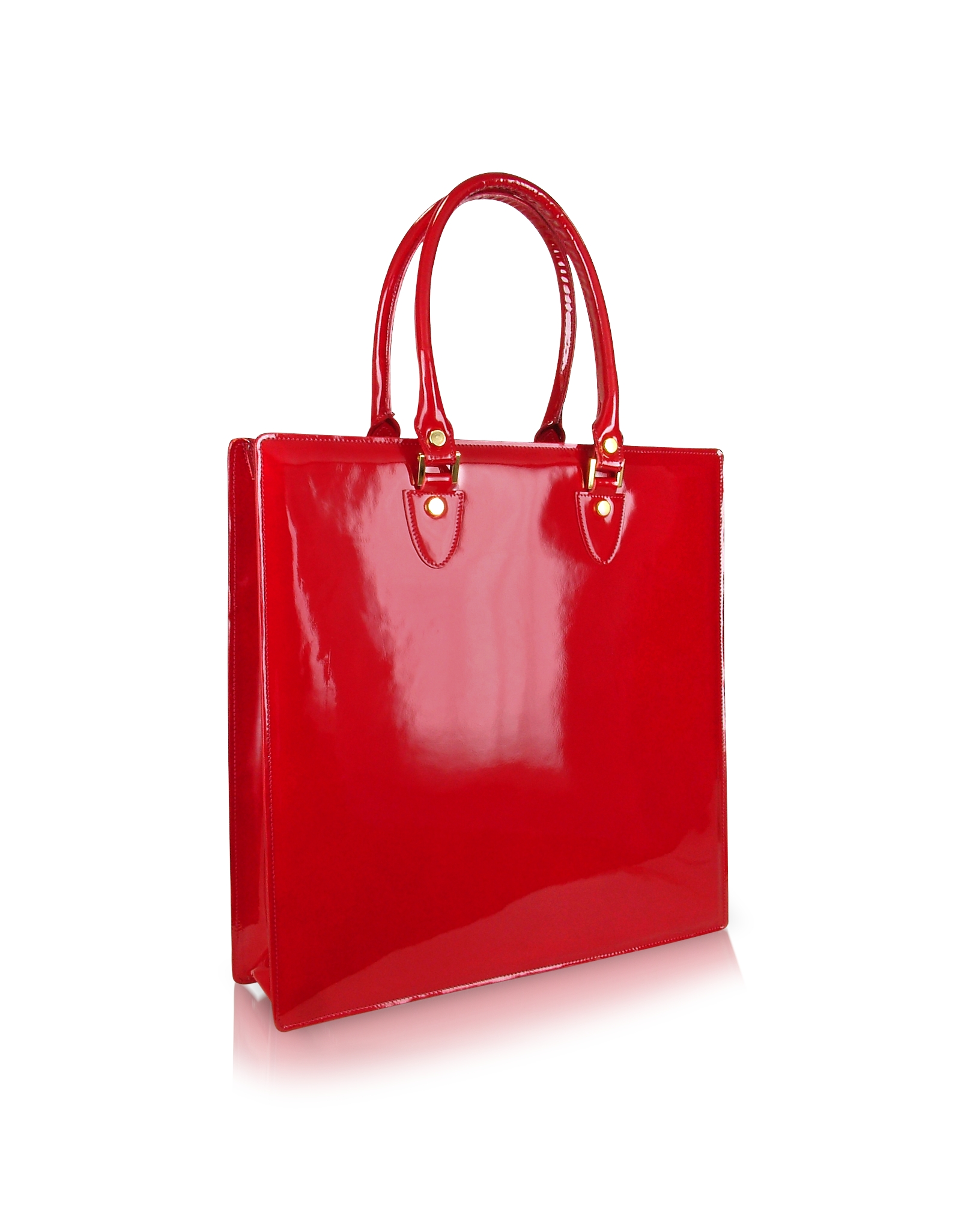 Ruby Red Patent Leather Tote Bag in Red | Lyst