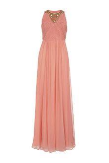 Matthew Williamson Embellished Crinkle Chiffon Gown - Lyst
