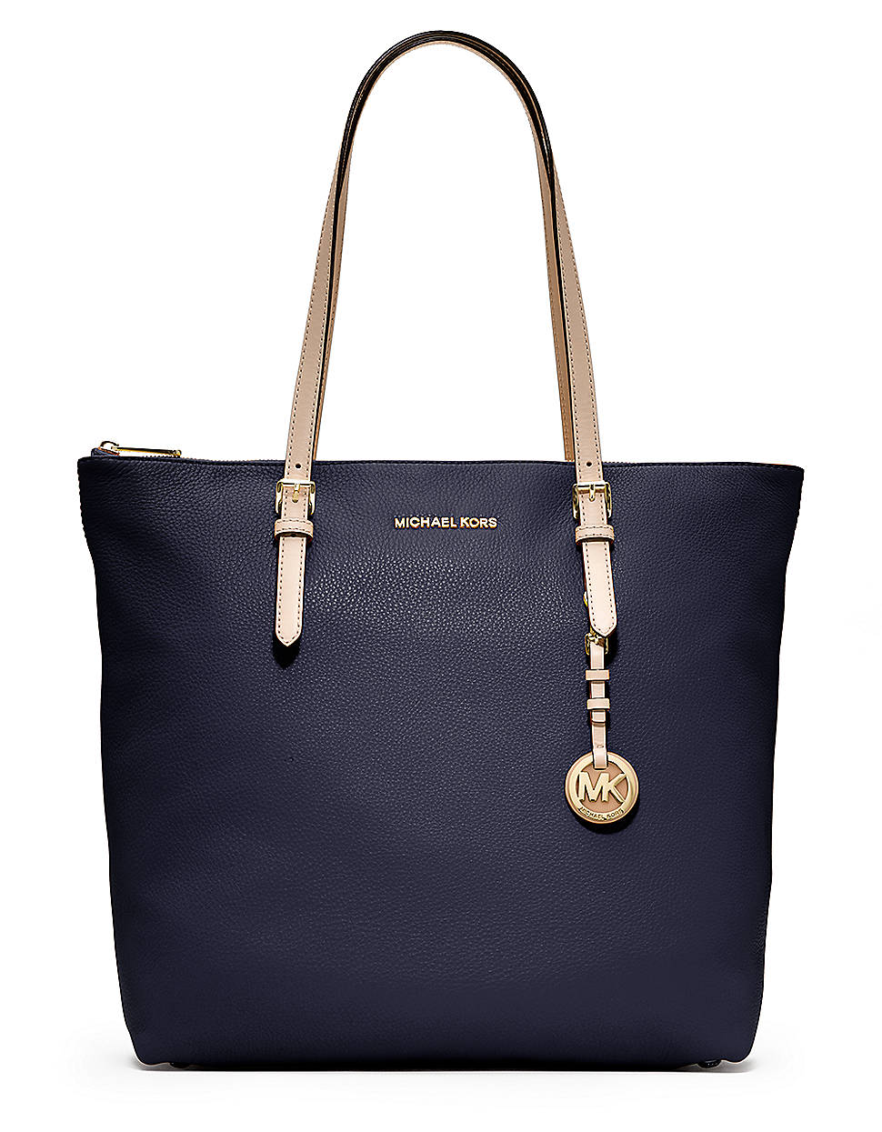 Michael Michael Kors Jet Set Large Leather Tote Bag in Blue (navy) | Lyst