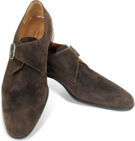 shoes suede dark brown moreschi kobe monk strap forzieri