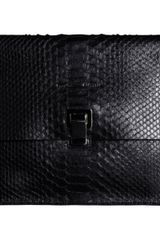 Proenza Schouler Large Lunchbag Clutch Python