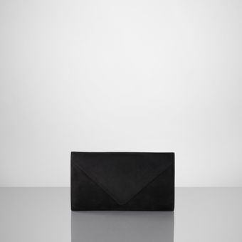 Ralph Lauren Suede Envelope Clutch - Lyst