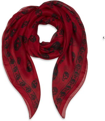 Alexander McQueen Skulls Pashmina - Lyst