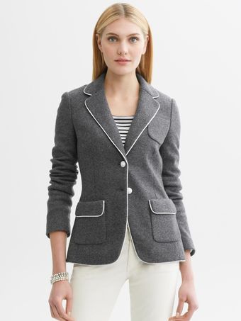 Banana Republic Piped Blazer - Lyst