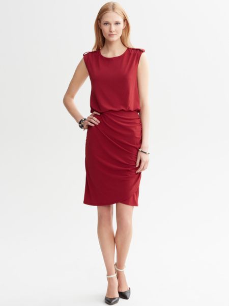 Banana Republic Tulip Dress in Red (red parrot)