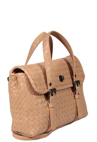 Bottega Veneta Two Handles Woven Flap - Lyst