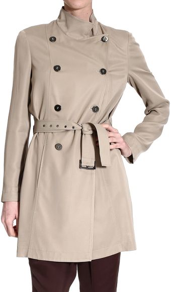 Emporio Armani Viscose Trench - Lyst