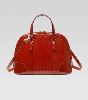 Gucci Nice Microguccissima Patent Leather Top Handle Bag - Lyst
