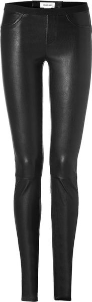 Helmut Lang Stretch Leather Leggings - Lyst
