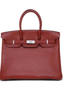 Hermes Small Rouge Togo Birkin with Palladium - Lyst