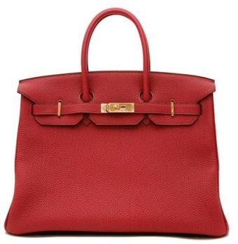 Hermes Small Horseshoe Rubis Togo Birkin with Gold Veronese Inside Stitching - Lyst