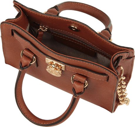 Michael Kors Hamilton Mini Crossbody Bag in Brown (luggage) | Lyst