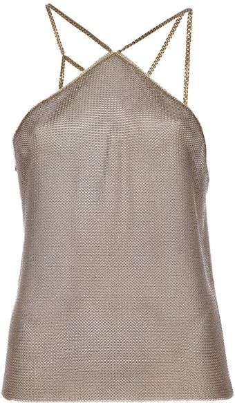 Paco Rabanne Chain Detailed Net Top - Lyst