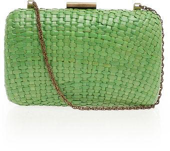 Serpui Marie Matte Woven Clutch - Lyst