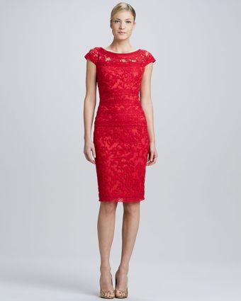 Tadashi Shoji Capsleeve Lace Overlay Cocktail Dress - Lyst