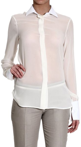 Valentino Georgette Shirt - Lyst