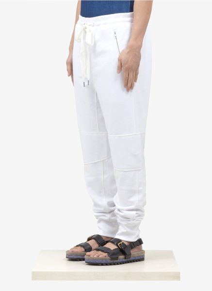 white sweatpant set