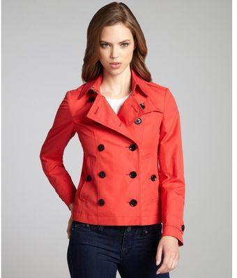 Burberry Poppy Cotton Double Breasted Trench Coat - Lyst
