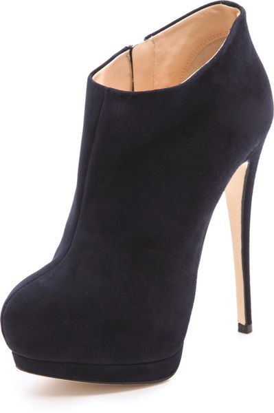 blue platform booties