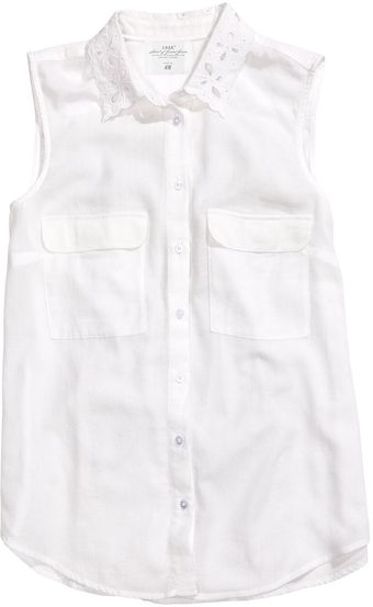 H&M Sleeveless Blouse - Lyst