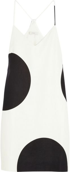 J.Crew Minuit Big Dot Linen and Cotton Blend Dress - Lyst