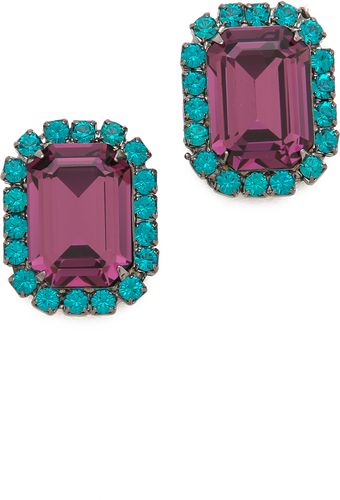 Kenneth Jay Lane Gem Oversized Stud Earrings - Lyst