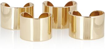 Maison Martin Margiela Set Of Four Gold Tone Knuckleduster Rings - Lyst