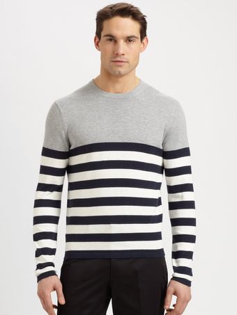 Michael Kors Striped Crewneck - Lyst