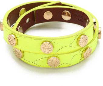 Tory Burch Double Wrap Logo Bracelet - Lyst