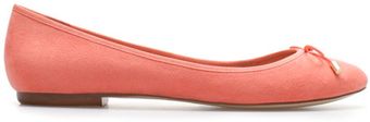 Zara Faux Suede Ballerina - Lyst