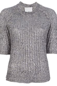 3.1 Phillip Lim Metallic Knit Sweater - Lyst