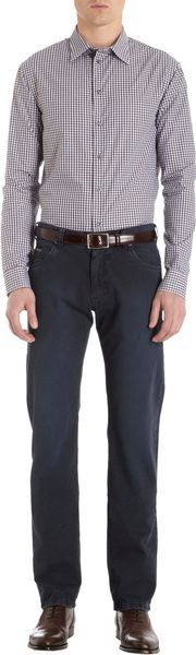 Armani Check Dress Shirt - Lyst