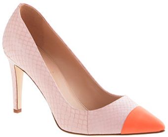 J.Crew Everly Cap Toe Snakeskin Pumps - Lyst