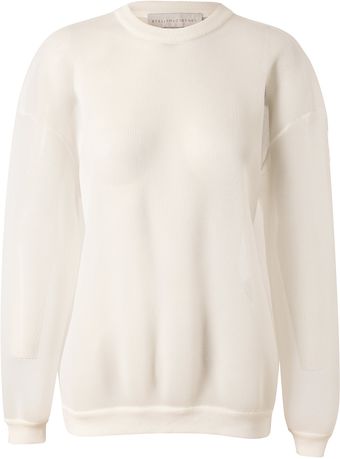 Stella McCartney Oversized Cushioned Mesh Sweater - Lyst