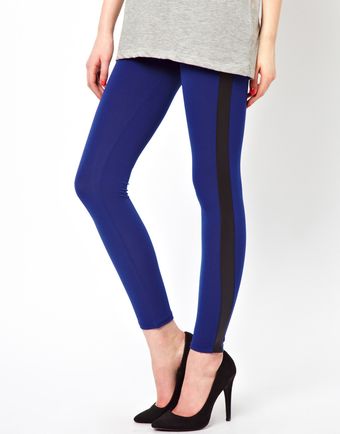 Wal-g Legging with Wet Look Panel - Lyst