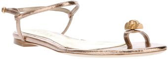 Alexander McQueen Skull Detail Sandal - Lyst