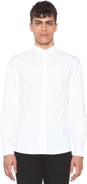 Alexander Wang Raglan Long Sleeve Shirt in White - Lyst