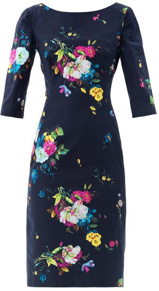 Erdem Cecile Dauphine Night Floral/ Print Dress - Lyst